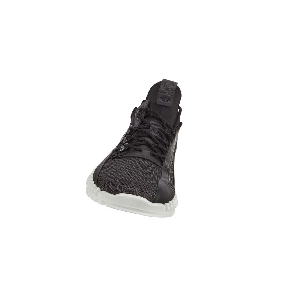 Men's Ecco Zipflex Low Sneakers Black | Canada 673HAP